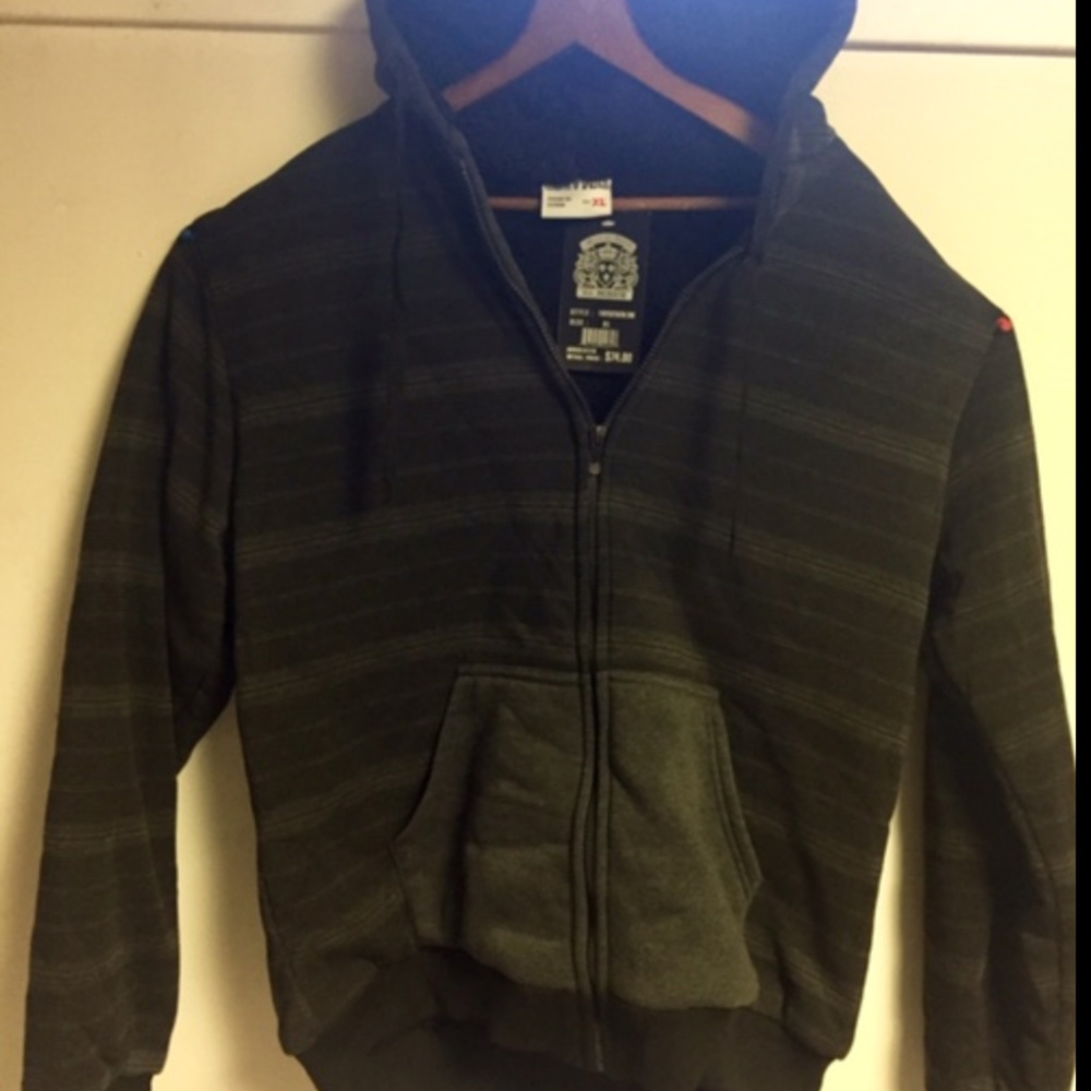 Marx & Dutch  Lined fleece zip up hoodie jacket